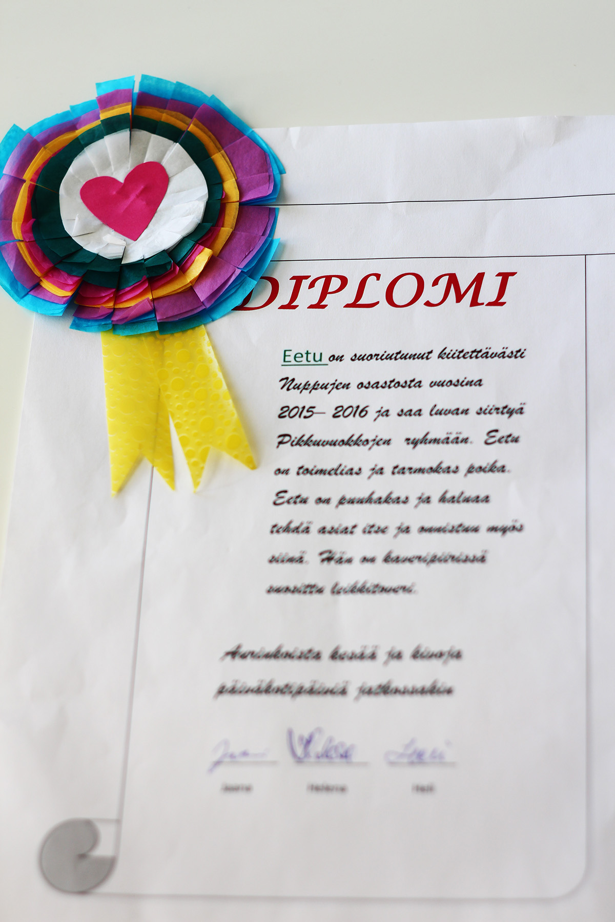 Eetu sai diplomin <3